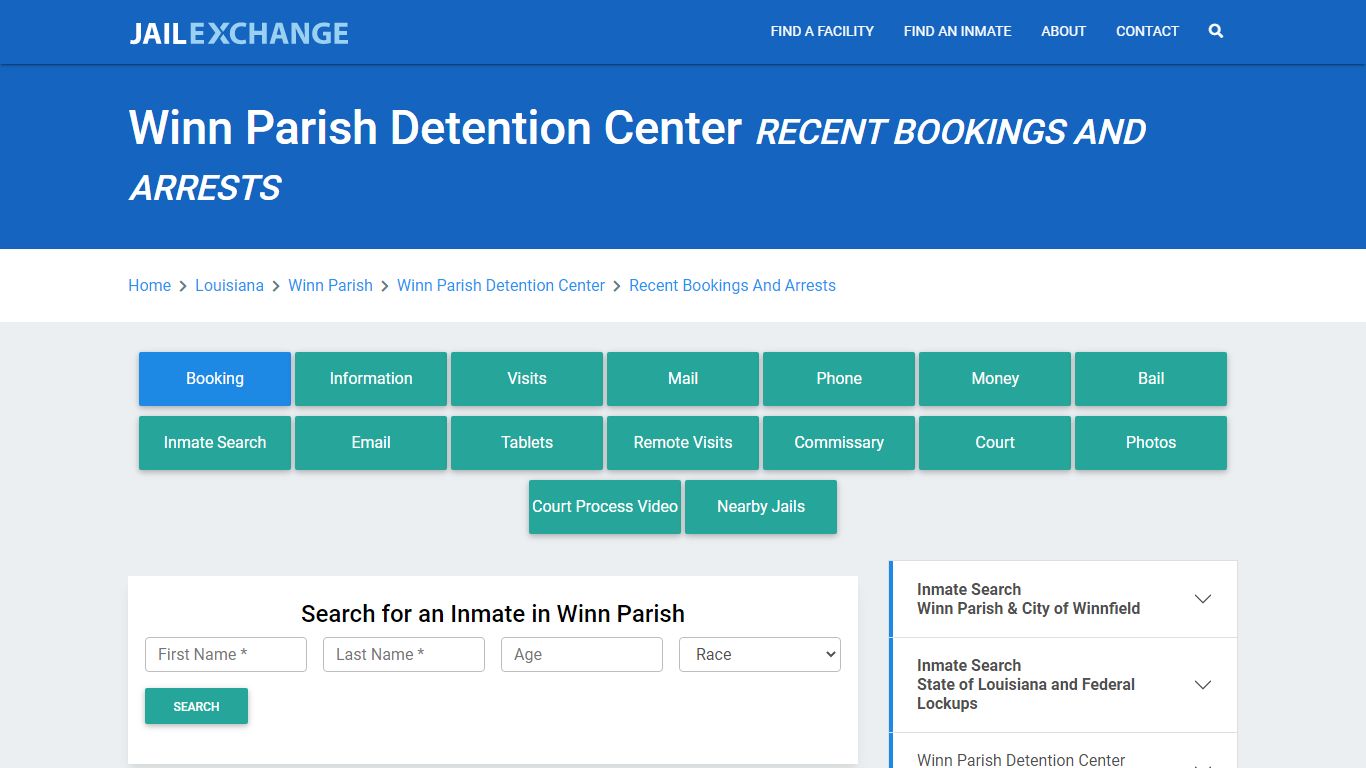 Winn Parish Detention Center Recent Bookings And Arrests - Jail Exchange